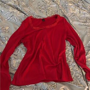 Elegant Red Women's Top